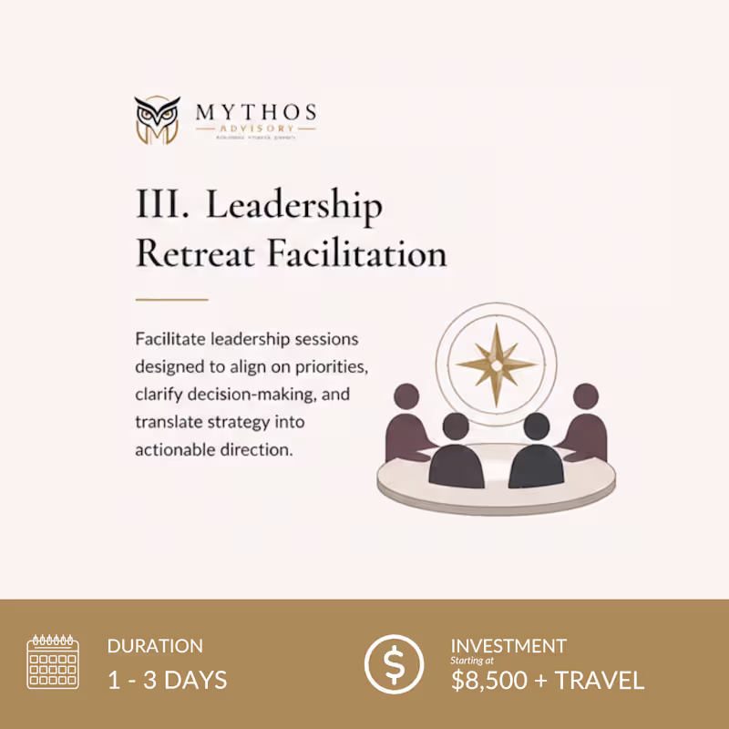 Cover image for Leadership Retreat Facilitation