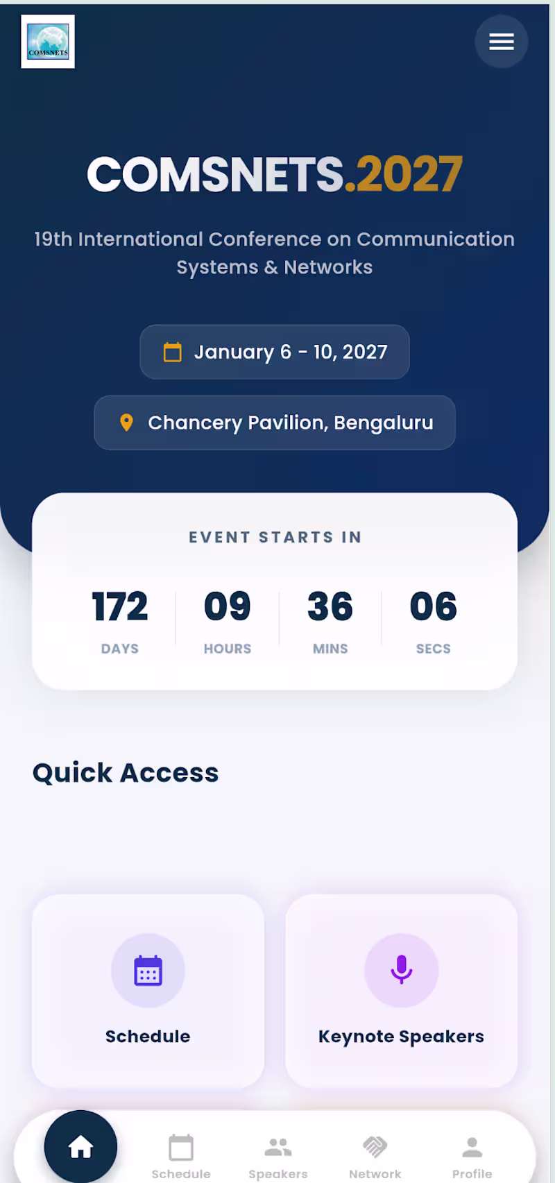 Cover image for COMSNETS Mobile App — Real-Time Engagement Hub & Multi-Track...