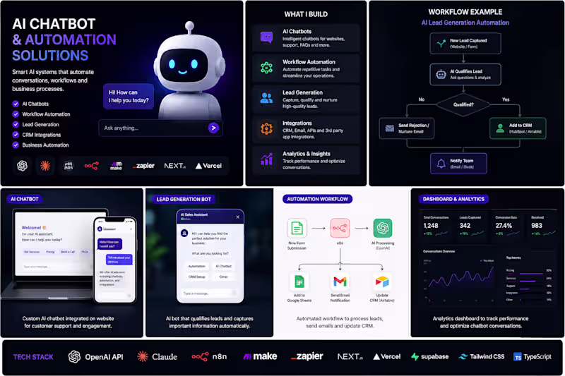 Cover image for AI Customer Support Chatbot for Business Website