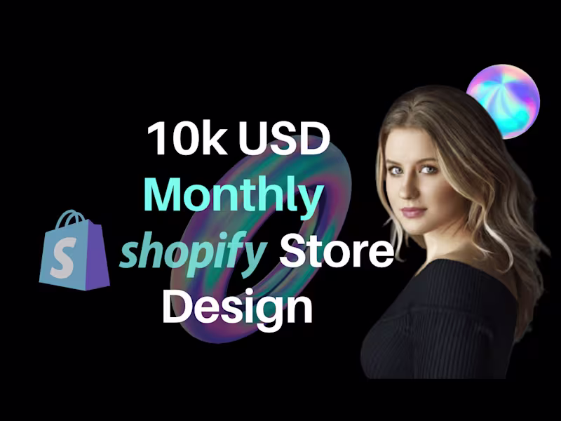 Cover image for I'll Setup 10k Monthly Shopify Website design Shopify Store