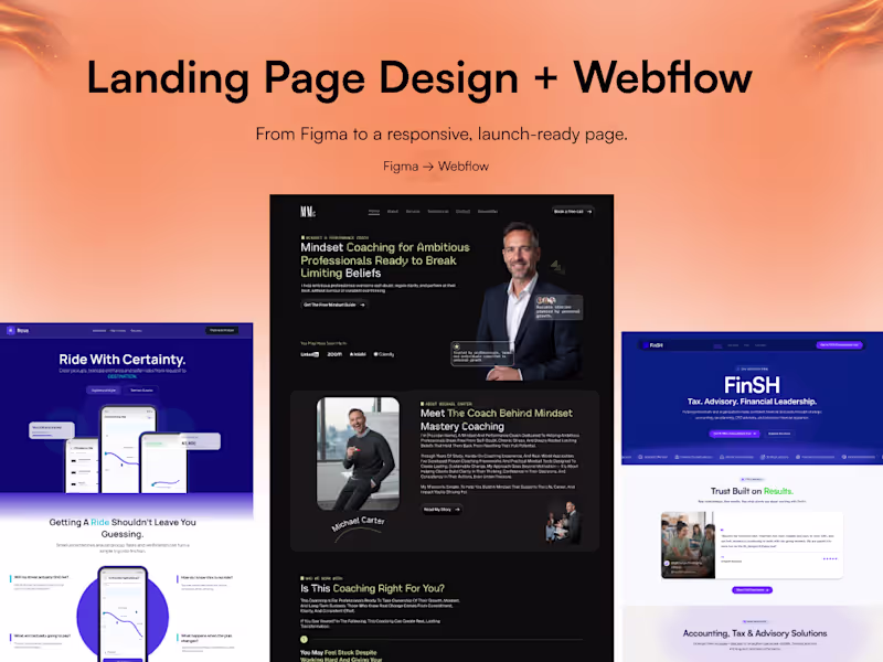 Cover image for Landing Page Design + Webflow Build