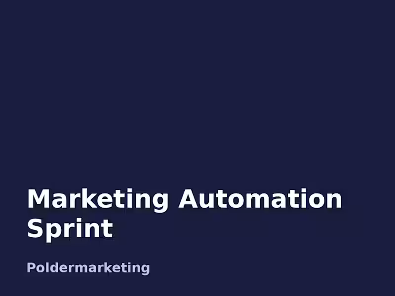 Cover image for Marketing Automation Sprint (Claude Code / Make)