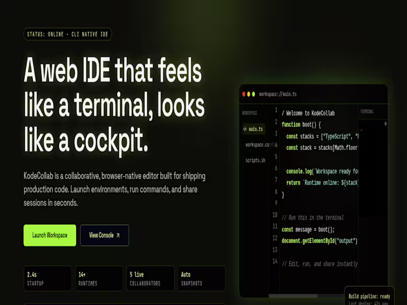 Cover image for KodeCollab Web IDE Development