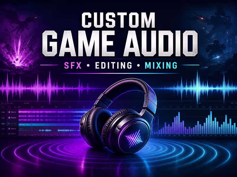 Cover image for I will create custom game audio or SFX