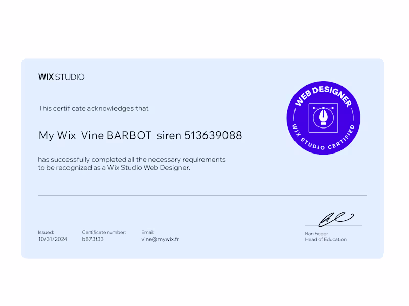 Cover image for Wix Studio Certification