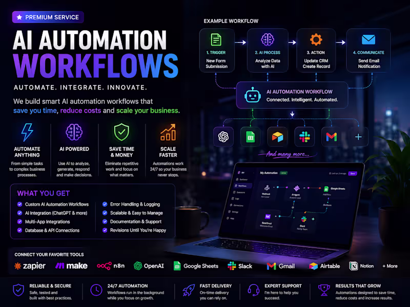 Cover image for AI Automation Workflows for Your Business