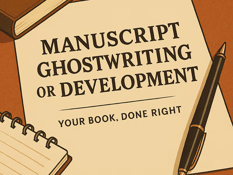 Cover image for Manuscript Ghostwriting or Development | Your Book, Done Right