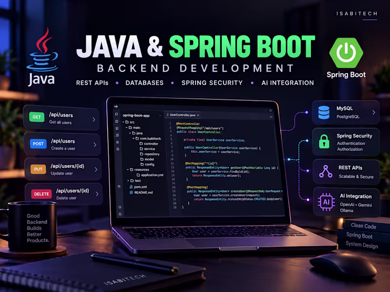 Cover image for Java & Spring Boot Backend Development