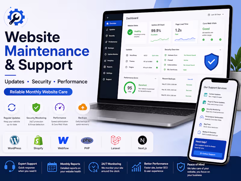 Cover image for 🔧 Website Maintenance & Monthly Support