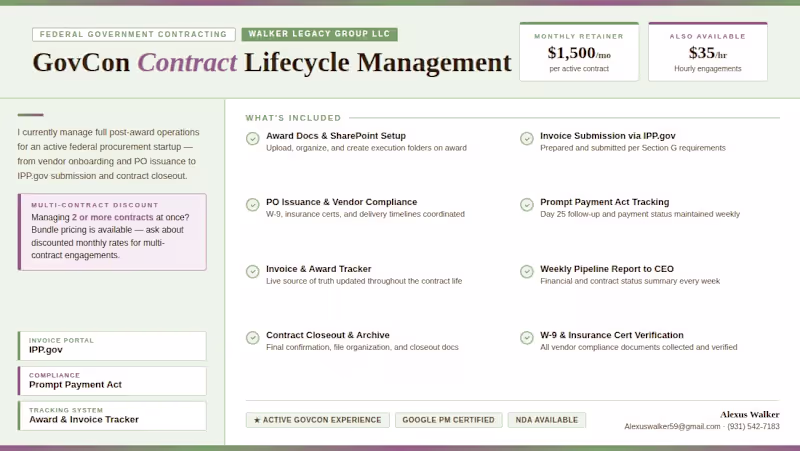 Cover image for Government Contract Lifecycle Management 