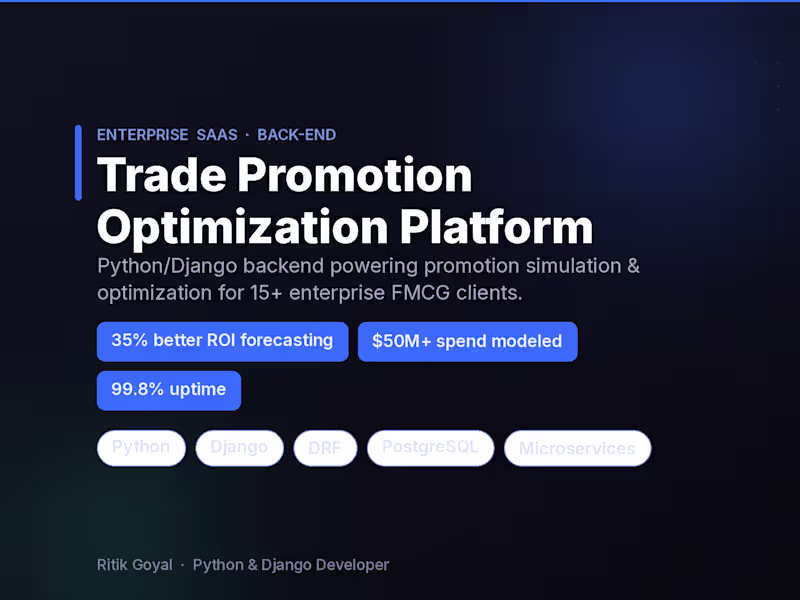 Cover image for An enterprise SaaS platform that