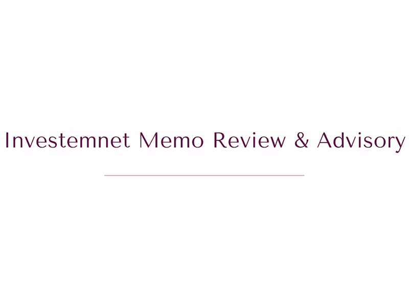Cover image for Investment Decks & Docs review with strategic rebuild 