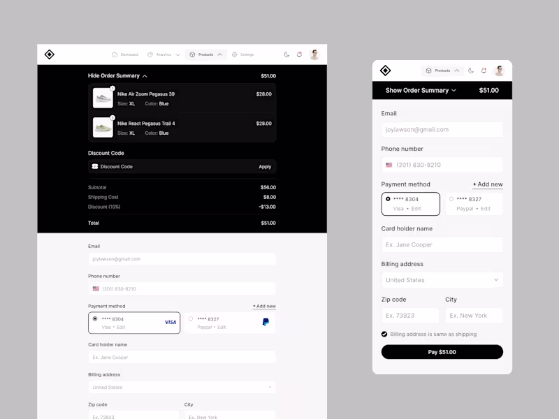 Cover image for E-Commerce Checkout & Order Summary UI