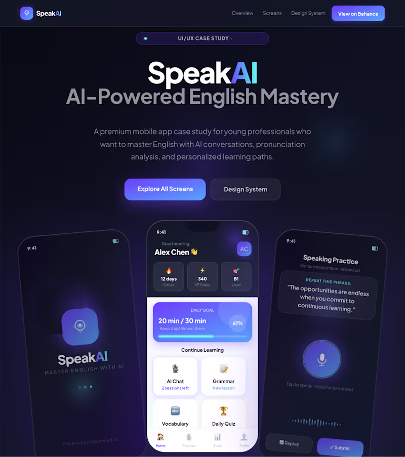 Cover image for Just finished designing SpeakAI 