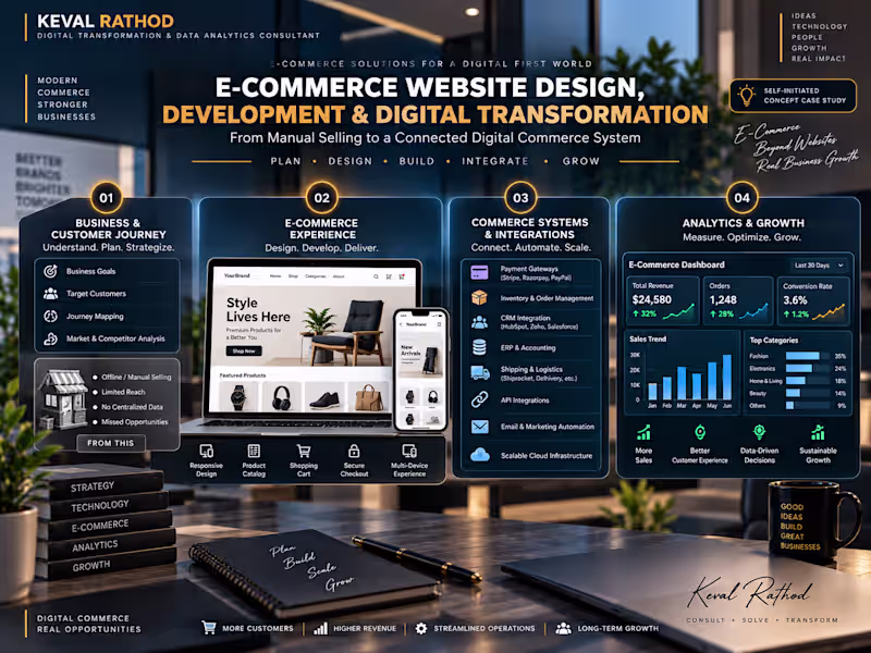 Cover image for E-commerce Website Design, Development & Digital Transformation