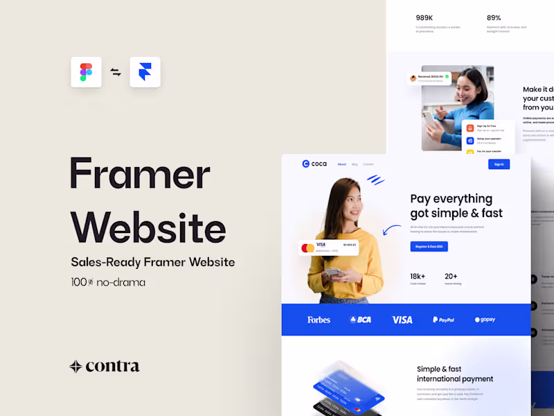 Cover image for I will create a full framer website for any business