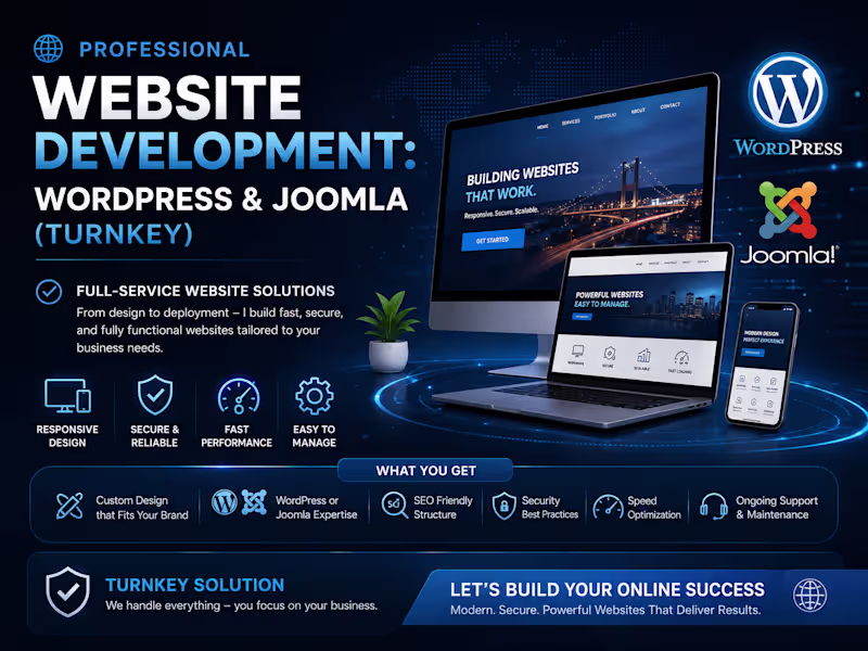 Cover image for 🌐 Professional Website Development: WordPress & Joomla