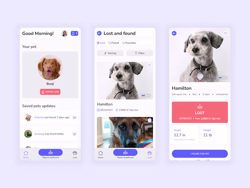 Cover image for Lost pet app