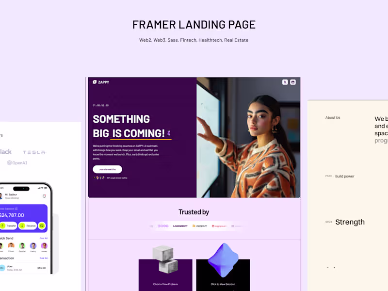 Cover image for Framer Landing Page (Design & Development)