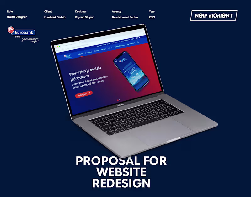 Cover image for Eurobank Serbia - Proposal for website redesign