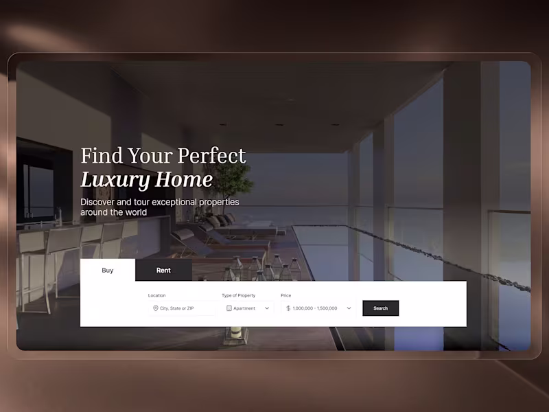 Cover image for Real Estate Platform — UX/UI + Web Development + Sanity CMS