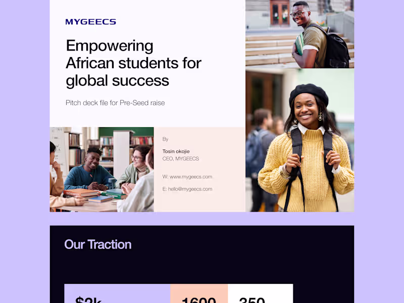 Cover image for MYGEEC Pitchdeck Design