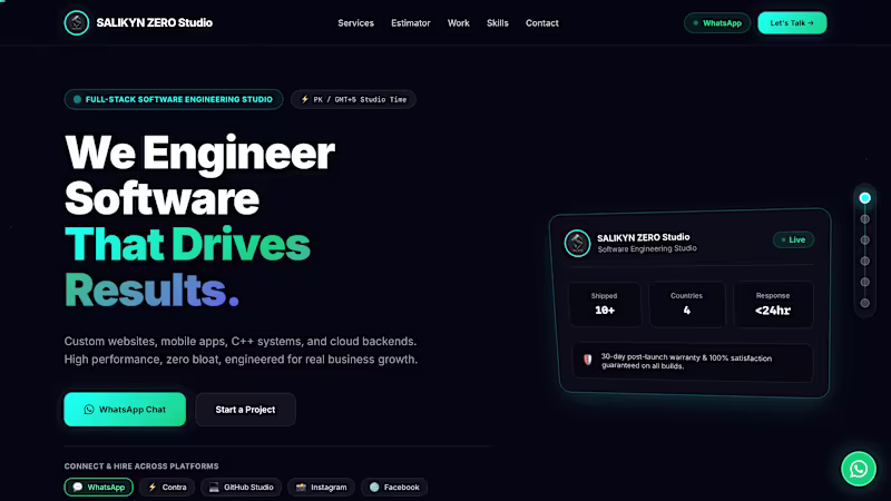 Cover image for SALIKYN ZERO - Agency Web