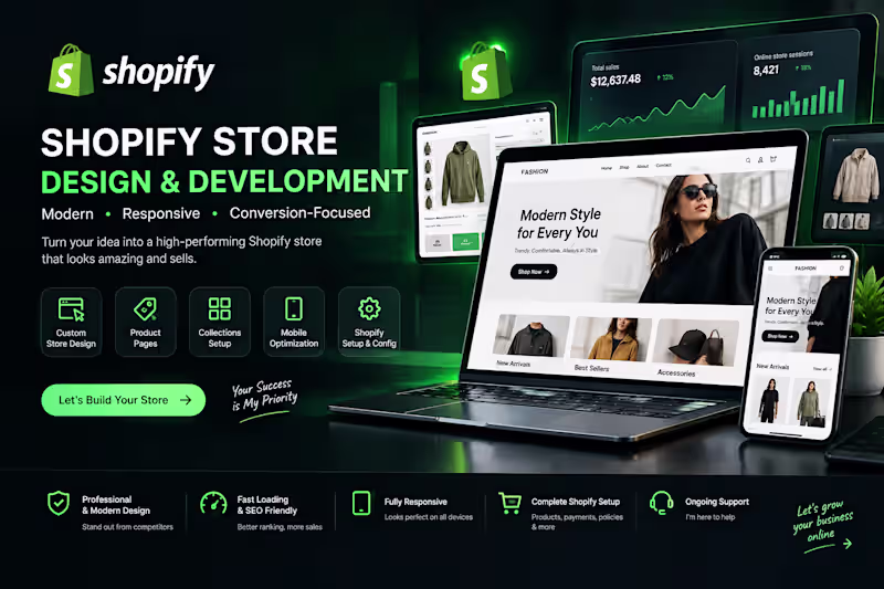 Cover image for Shopify Store Design & Development