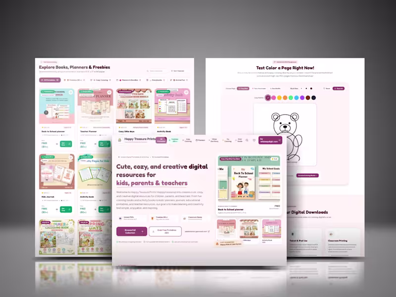Cover image for Happy Treasure Prints Ecommerce Website Design