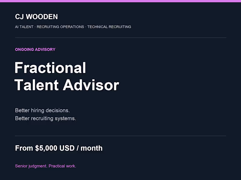 Cover image for Fractional Talent Advisor