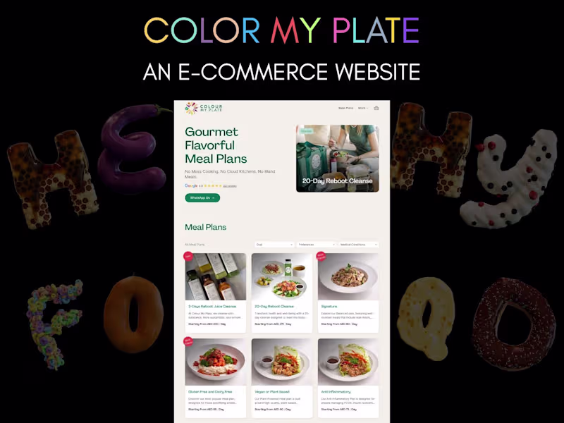 Cover image for Color My Plate | E-Commerce Website