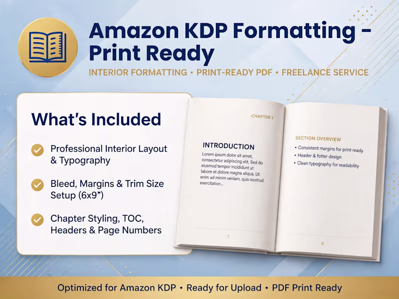 Cover image for Data Entry, Excel Cleanup & KDP Formatting