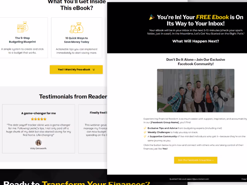 Cover image for Landing page Design