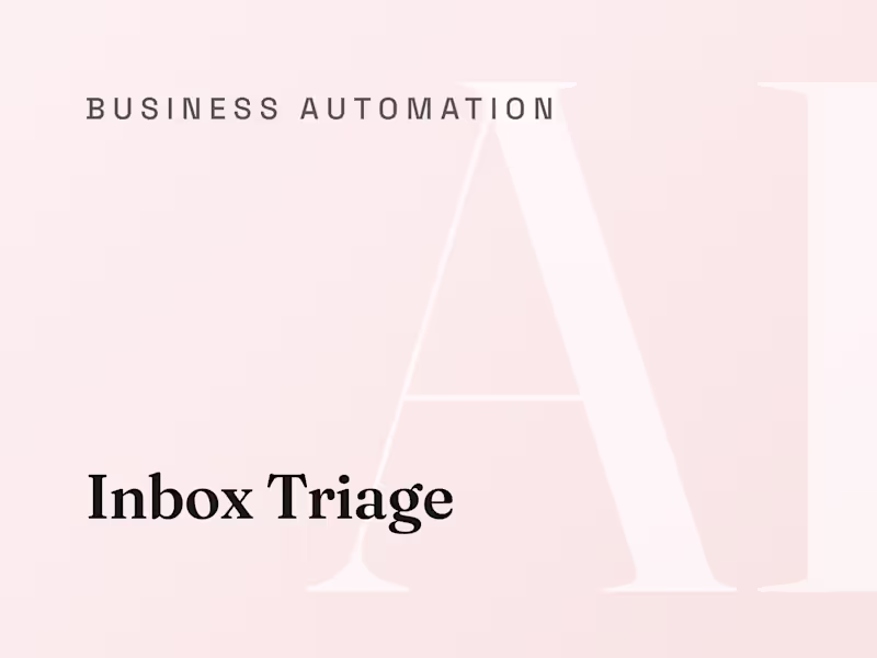 Cover image for Inbox Triage: Claude Sorts and Drafts Your Email