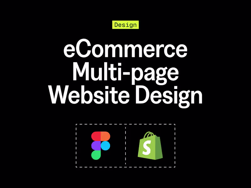 Cover image for eCommerce Multi-page Website Design