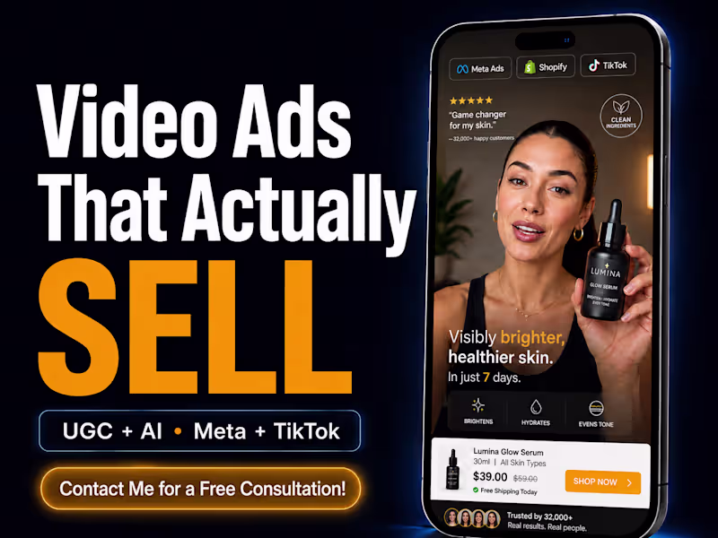 Cover image for UGC & AI Video Ads for Shopify, Dropshipping & DTC Brands