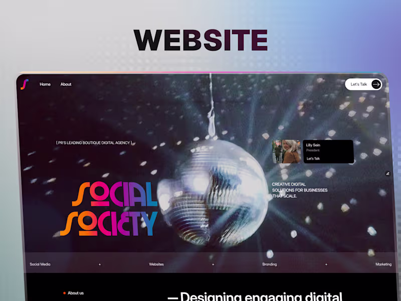 Cover image for SocialSocietypr.com - Agency Website Built in Framer