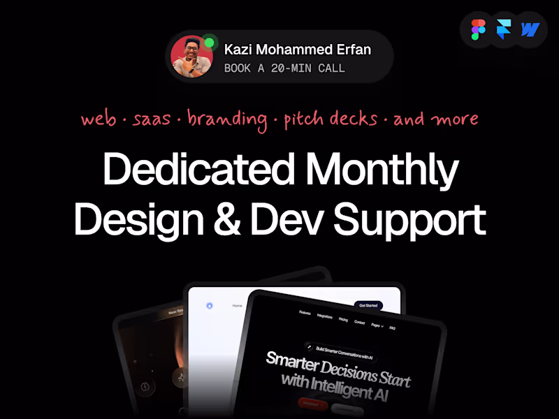 Cover image for Dedicated Monthly Design & Dev Support