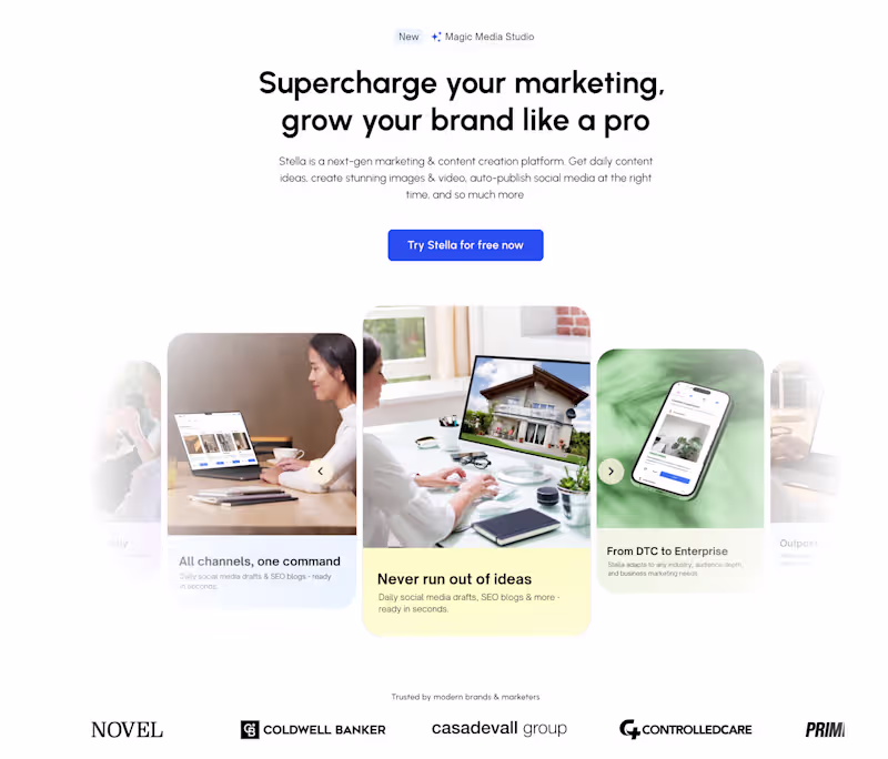 Cover image for MyStellaAI - marketing automation and content scheduling solutio