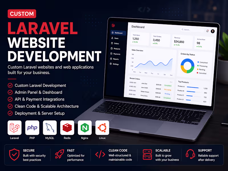 Cover image for Custom Laravel Website Development