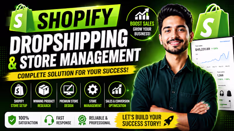 Cover image for Shopify Store Management & Dropshipping Service
