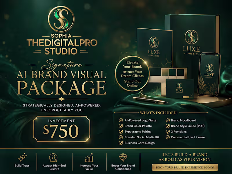 Cover image for Signature AI Brand Visual Package-Editorial Brand Identity