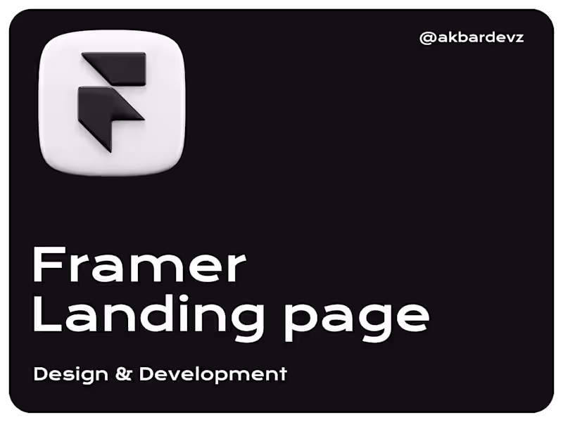 Cover image for Framer Landing Page