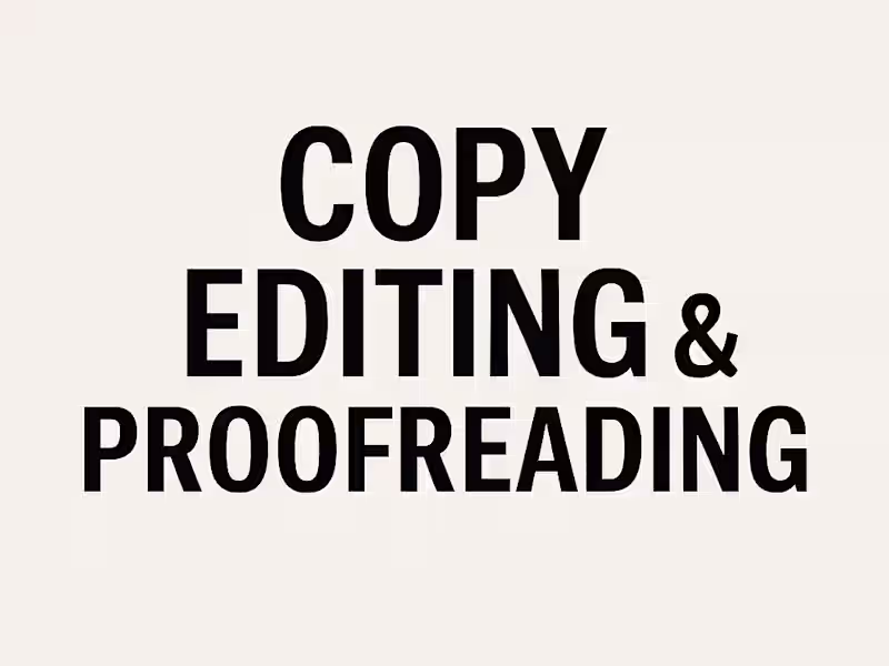 Cover image for Copy Editing & Proofreading – No Fluff, Just Fixes