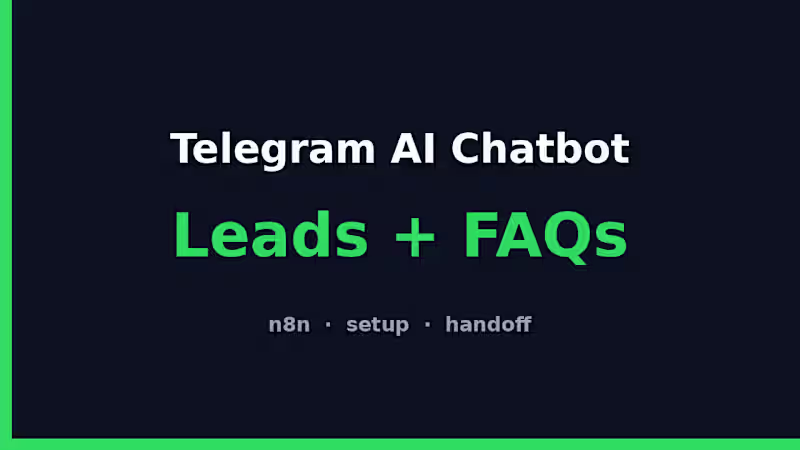 Cover image for Telegram AI chatbot for one clear use case