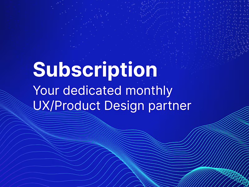 Cover image for UX/Product Design Subscription  