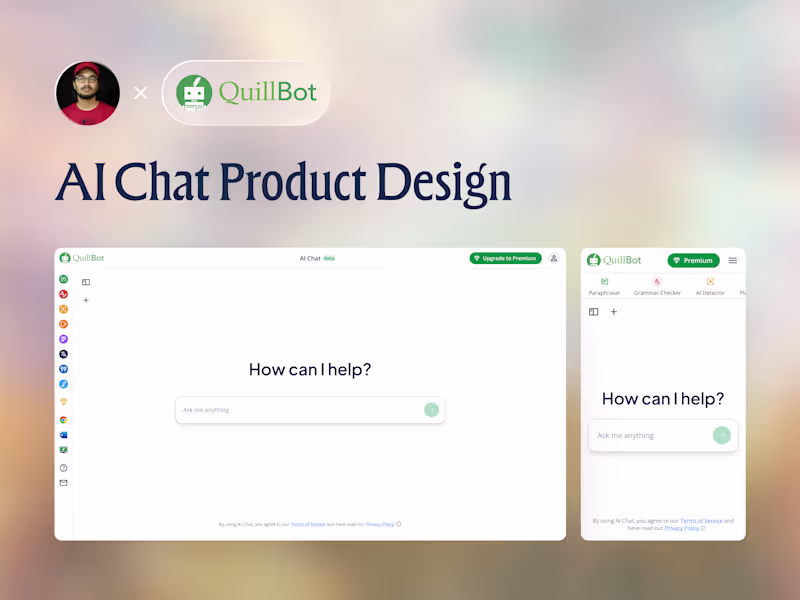 Cover image for QuillBot AI Chat Product Design