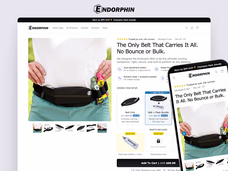 Cover image for Endorphin Belt - Optimized Product Page Design
