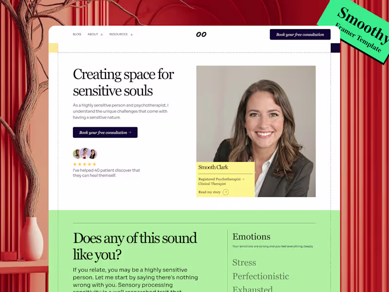 Smoothy — Personal website template