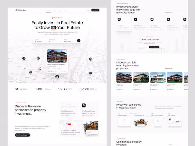 Cover image for Real Estate Home Page Design 🏡 We’re excited to share our l...